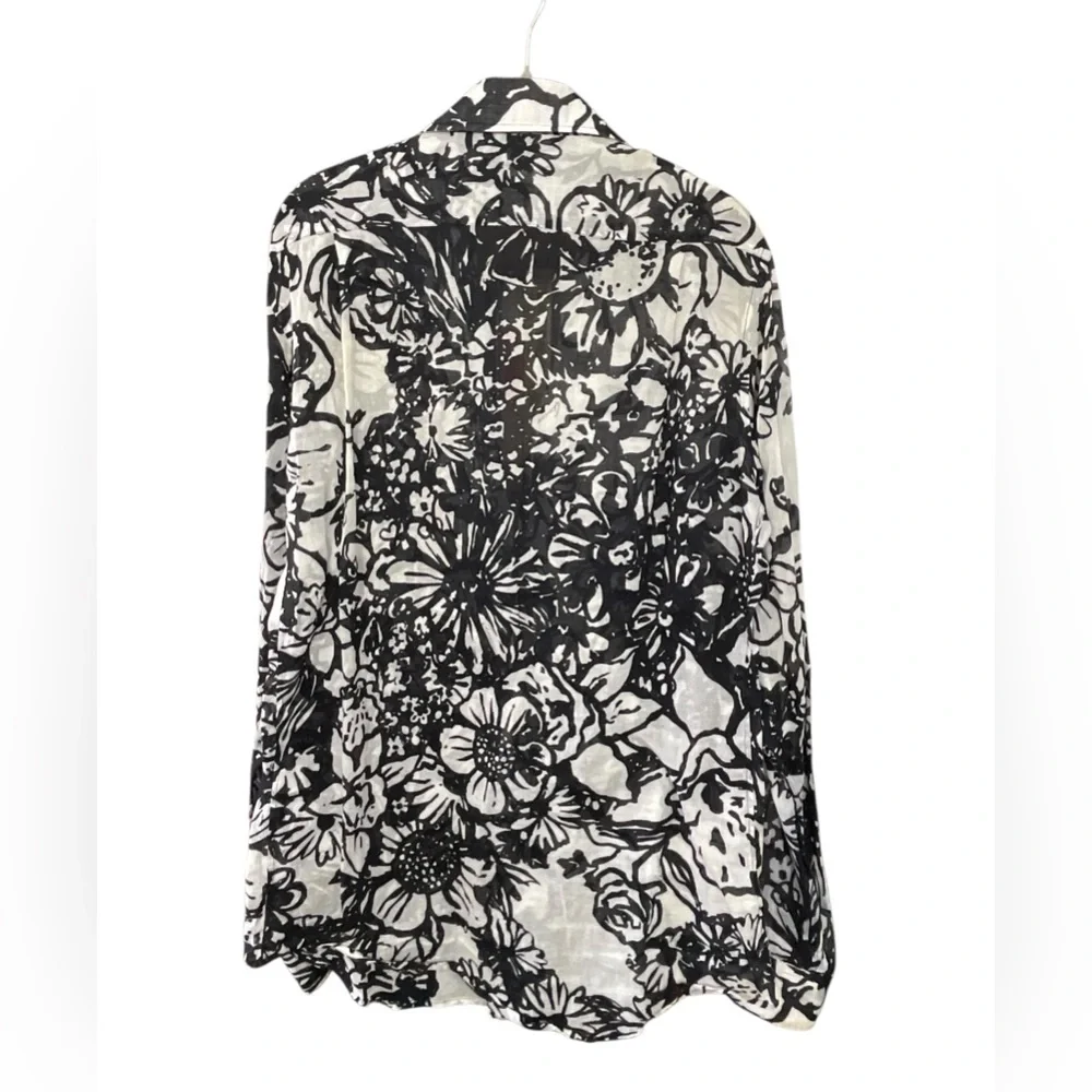 Gucci Monochrome Floral Shirt - Picture 8 of 14